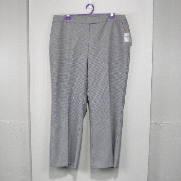 KASPER CURVY FIT PANTS CARLY 18W Check Print - Picture 1 of 13